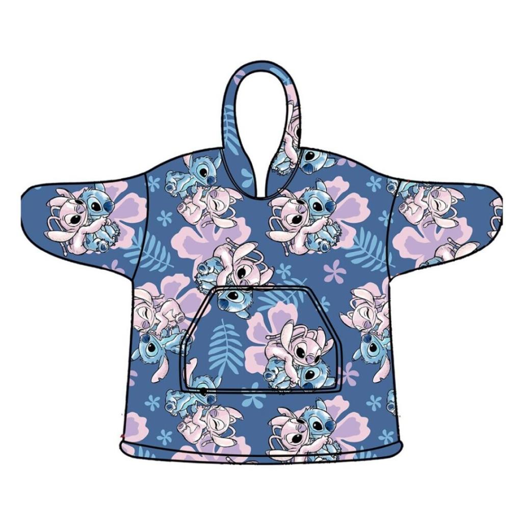 LILO & STITCH -Stitch & Angel-Sweat Poncho -Children Size (7-14 Years)