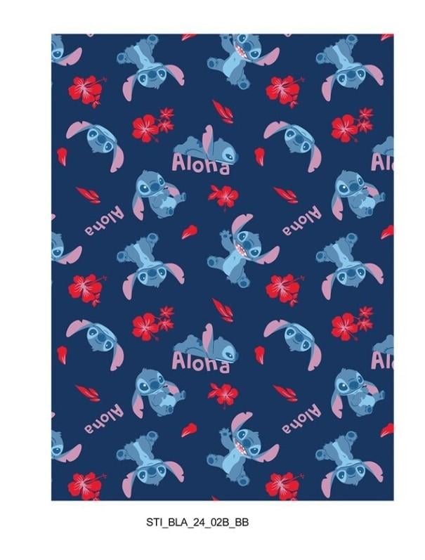 DISNEY - Flanel Blanket 110x150cm - Stitch "Aloha"