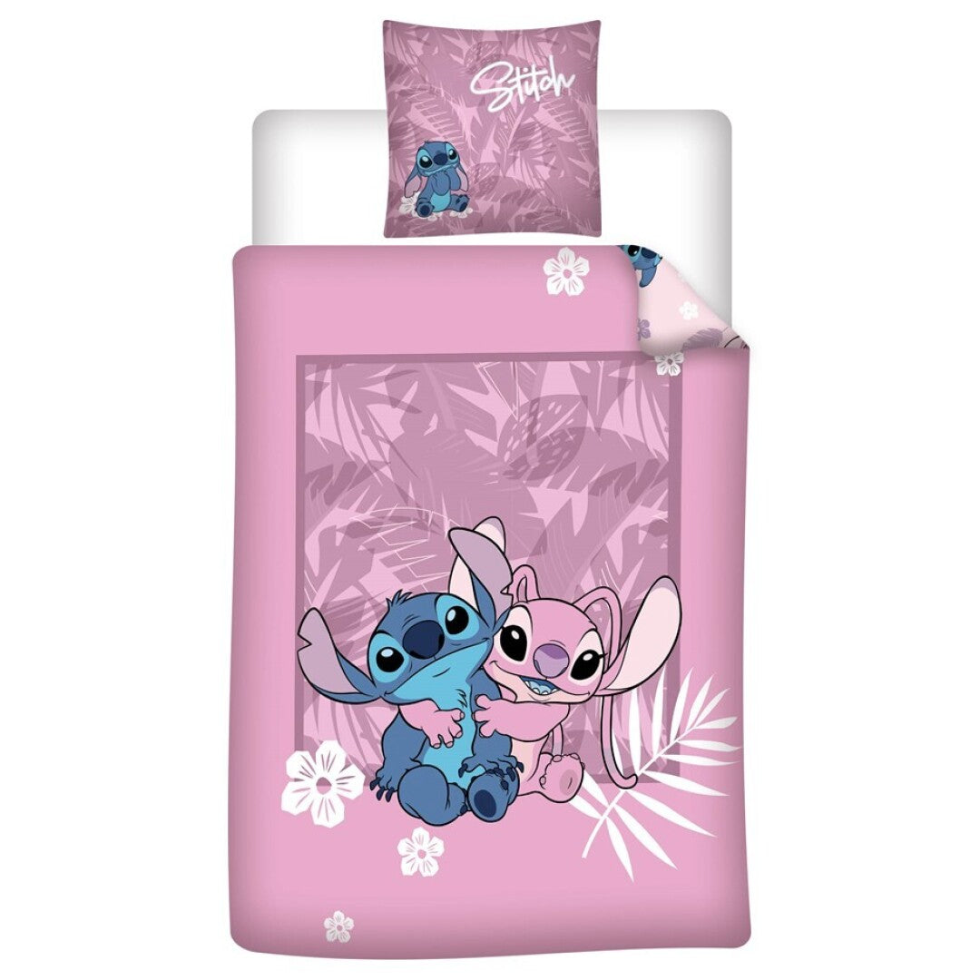 LILO & STITCH - Duvet Cover 140x200cm + 65x65cm - Stitch & Angel