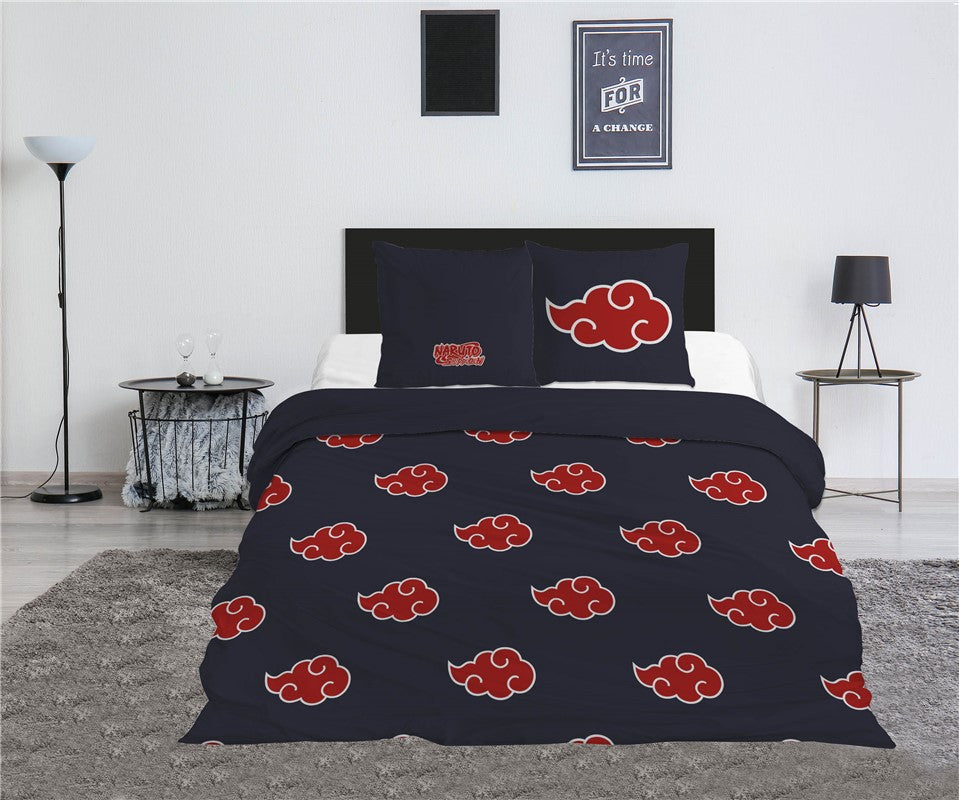 NARUTO SHIPPUDEN - Duvet Cover 240x220cm + 2x65x65cm - Akatsuki