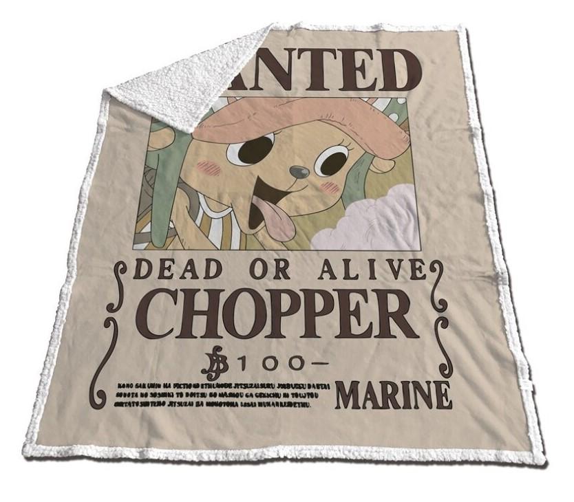 ONE PIECE - Sherpa Blanket 130x170cm - Chopper "Dead or Alive"