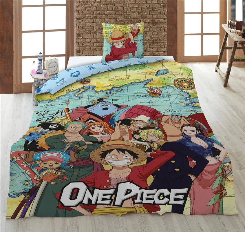 ONE PIECE - Luffy & Crew - Duvet Cover 140x200cm + 65x65cm