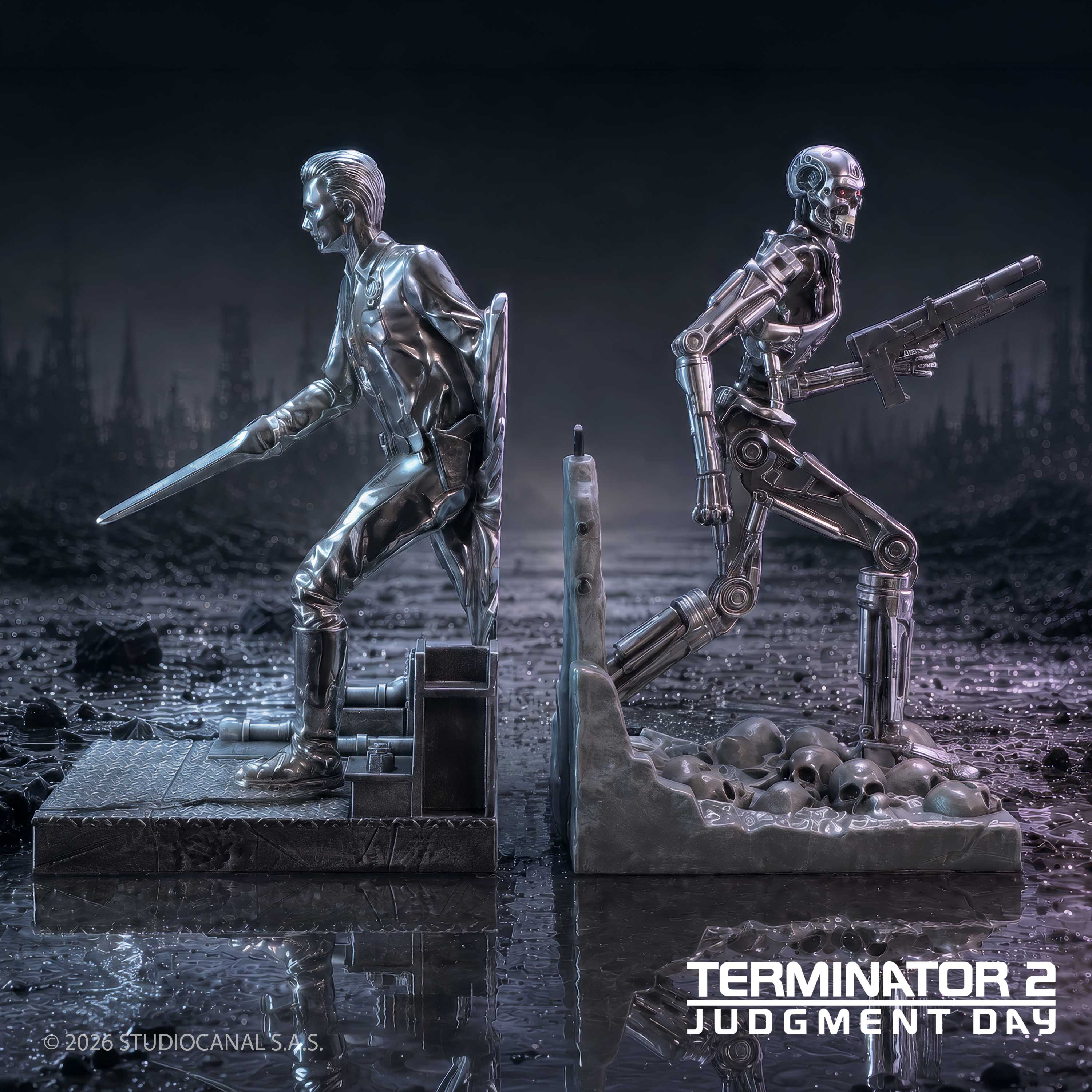 TERMINATOR - T-1000 vs T-800 - Bookend 18.5cm