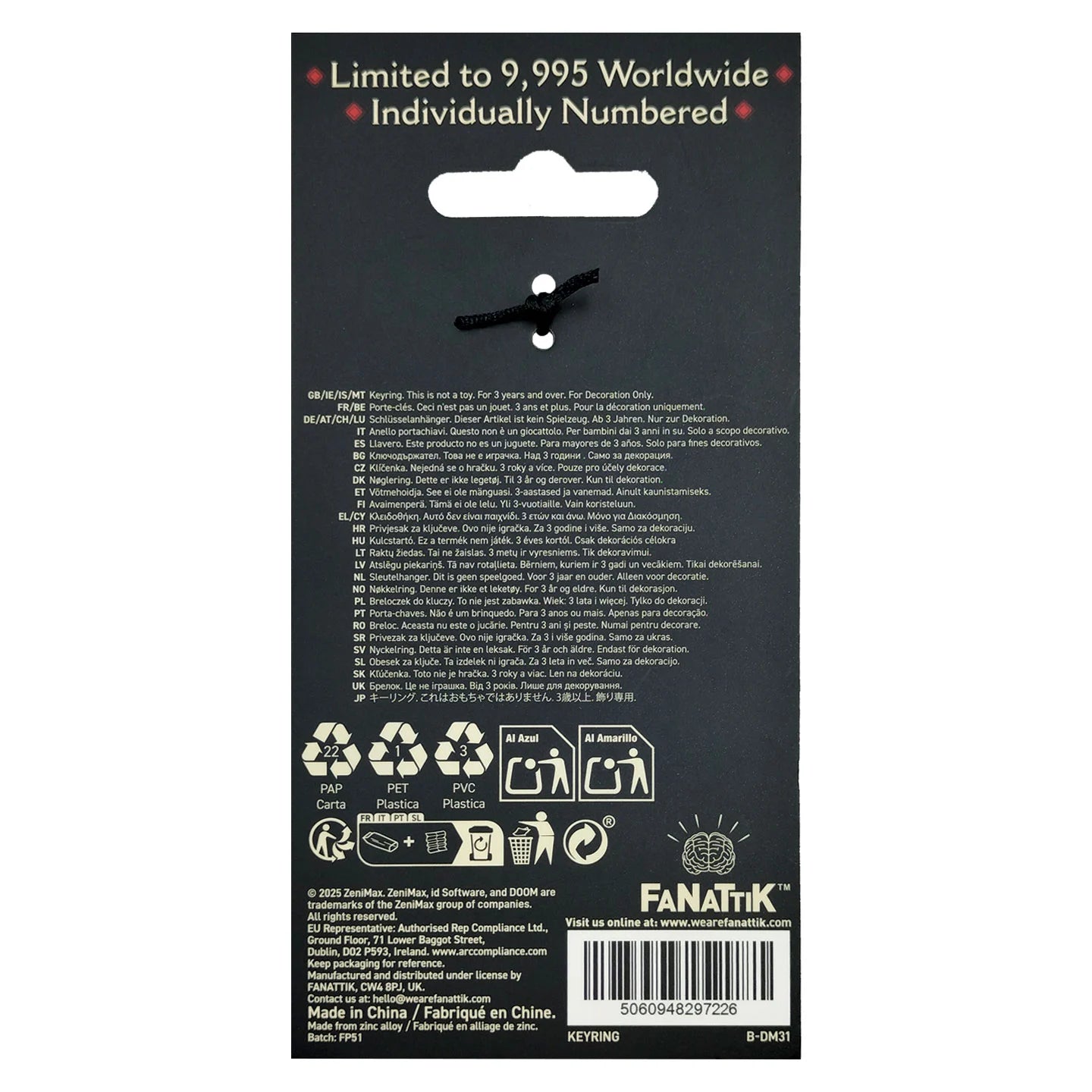 DOOM THE DARK AGES - Skull Crusher - Limited Edition Keyring