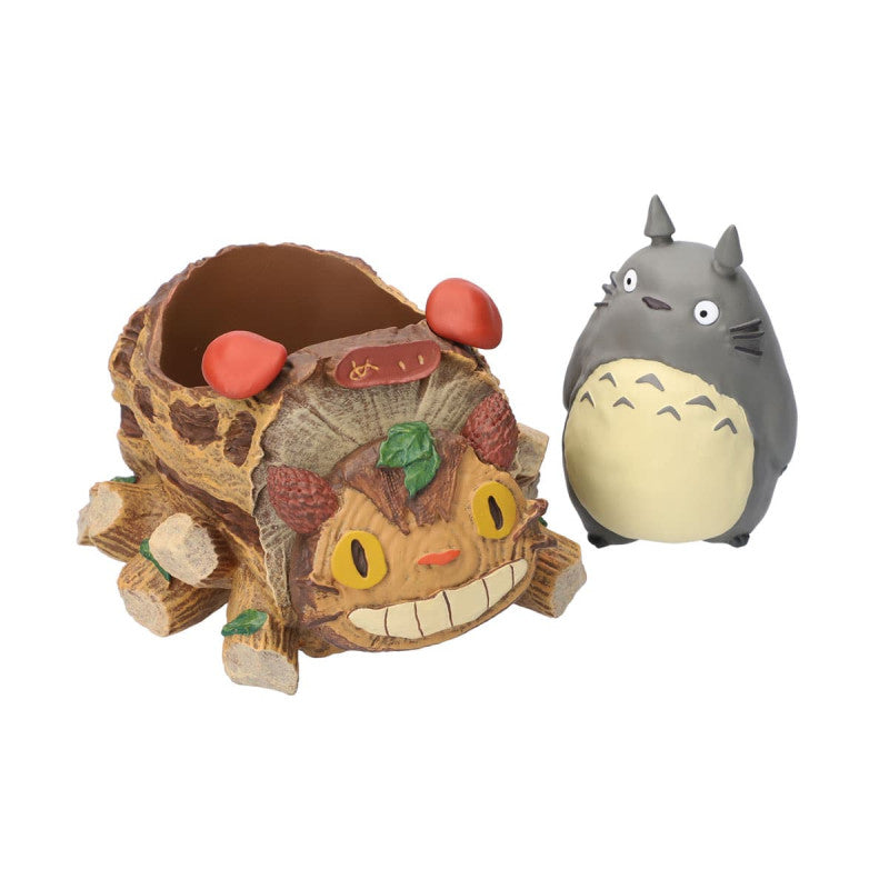 MY NEIGHBOR TOTORO - Grey Totoro & Catbus cart - Planter Frame 15.5cm