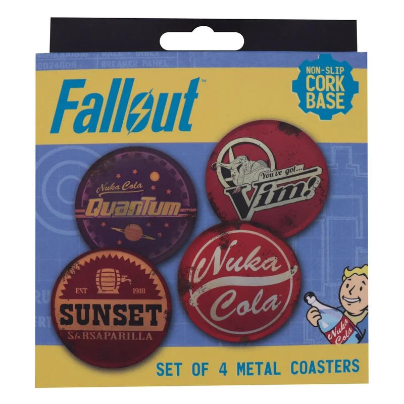 FALLOUT - 4 Embossed Metal Coasters