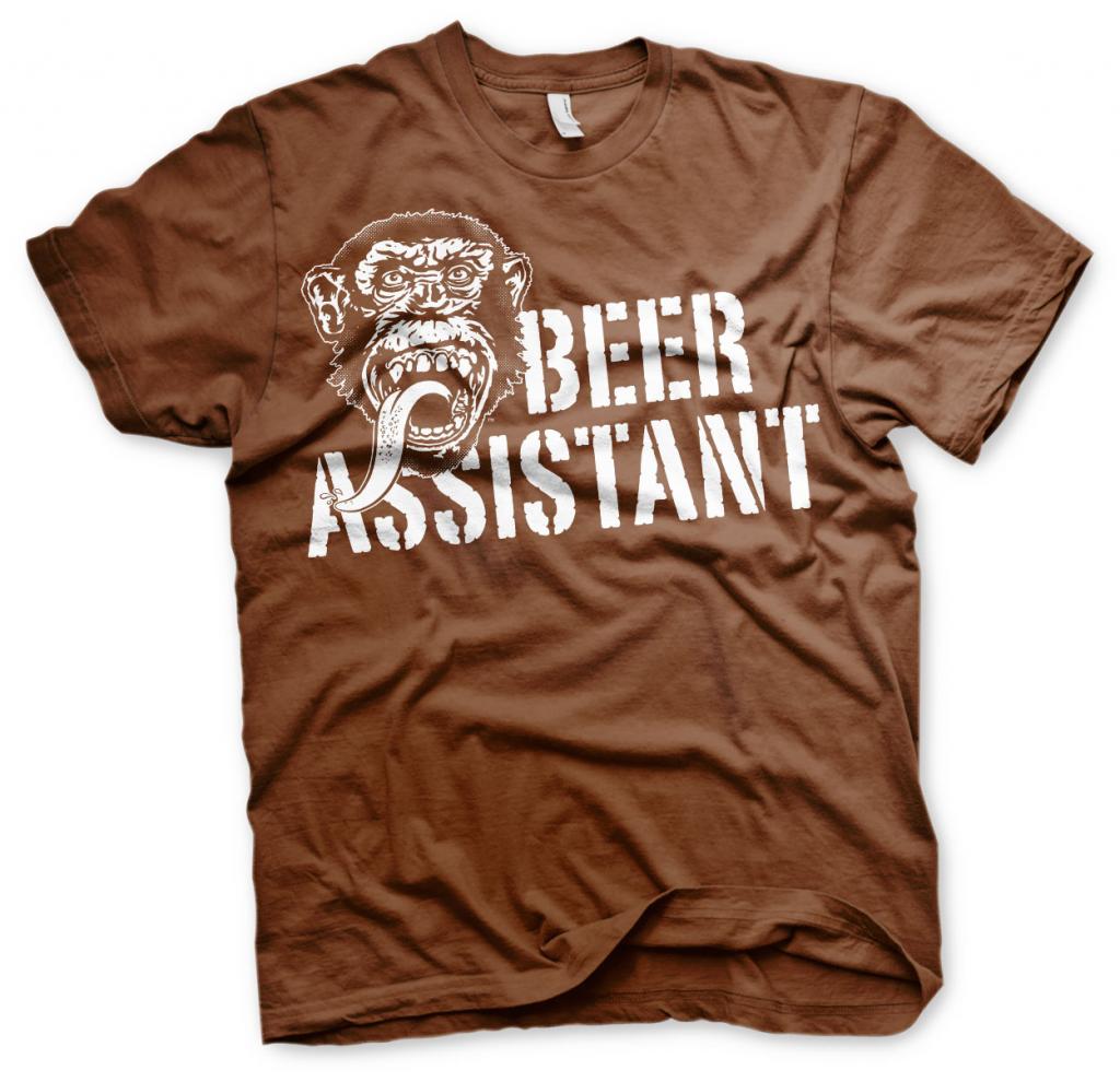 GAS MONKEY - T-Shirt Beer Assistant - Brown (S)