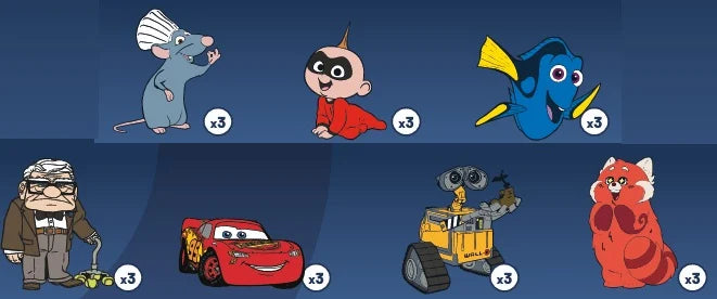 DISNEY PIXAR - Series 1 - Display 24 Mystery Pin's