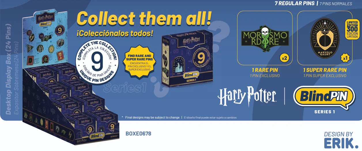 HARRY POTTER - Series 1 - Display 24 Mystery Pin's