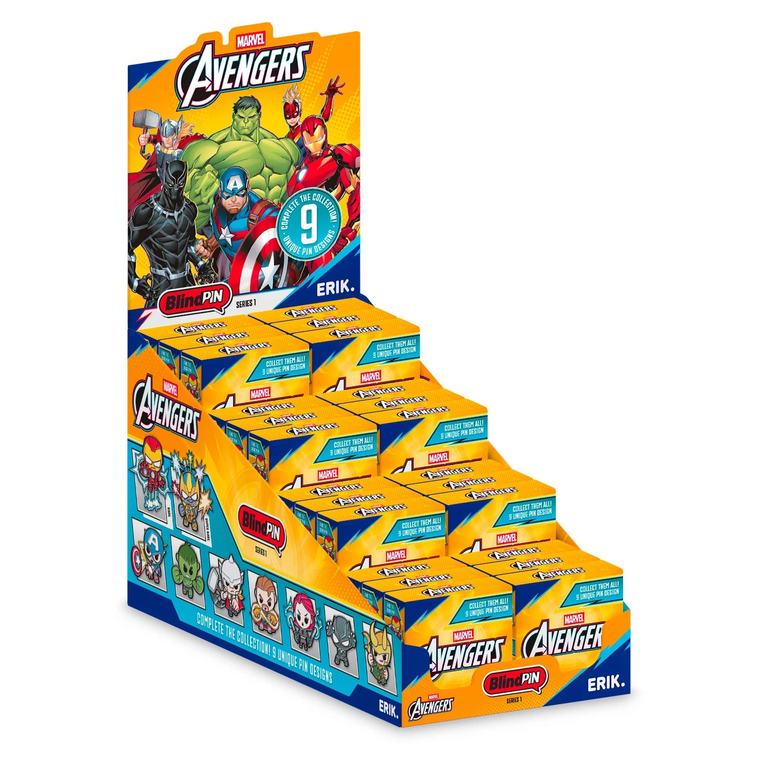 MARVEL THE AVENGERS - Series 1 - Display 24 Mystery Pin's