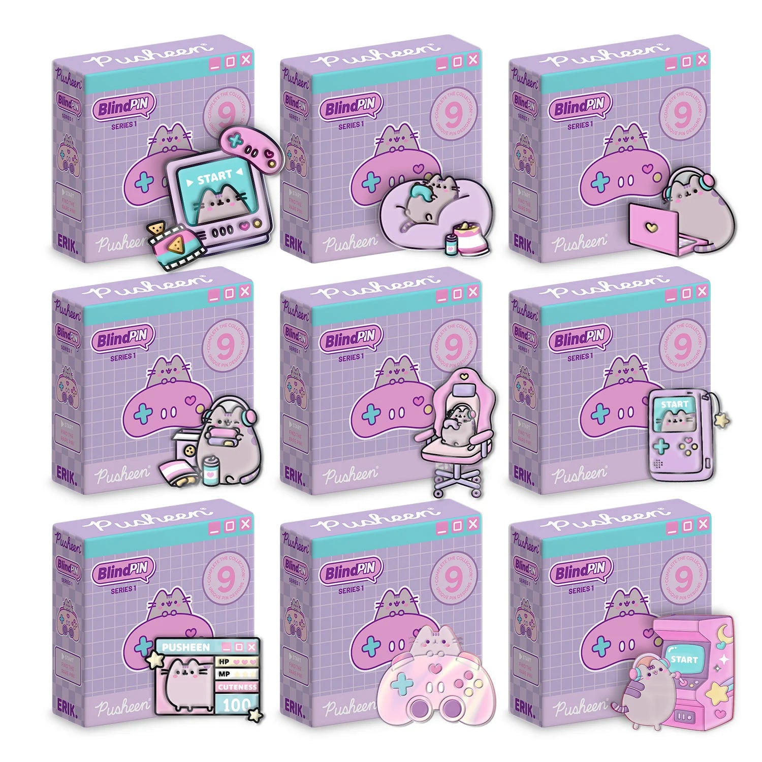 PUSHEEN - Series 1 - Display 24 Mystery Pin's