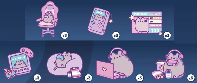 PUSHEEN - Series 1 - Display 24 Mystery Pin's