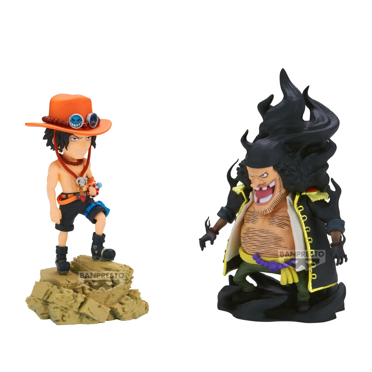 ONE PIECE - Ace VS Marshall D. Teach - Figure WCF Log Stories 8cm