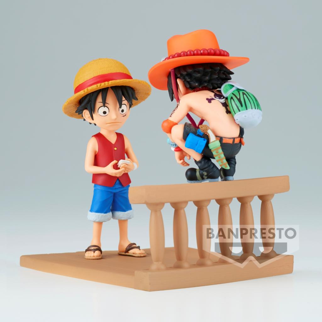 ONE PIECE - Luffy & Ace - Figure WCF Log Stories 8cm