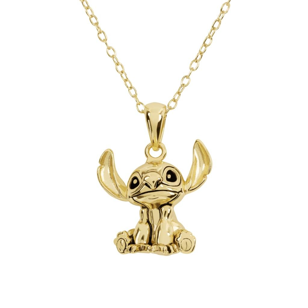 STITCH - 3D - Sterling Silver Plated Gold Necklace