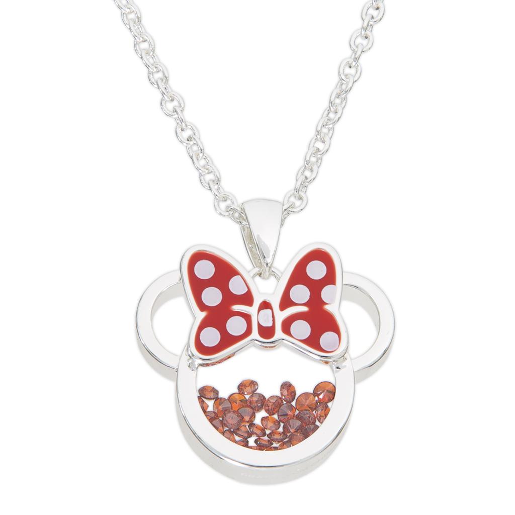 MINNIE - Birthstone Floating Stone Necklace in Silver Plated - January