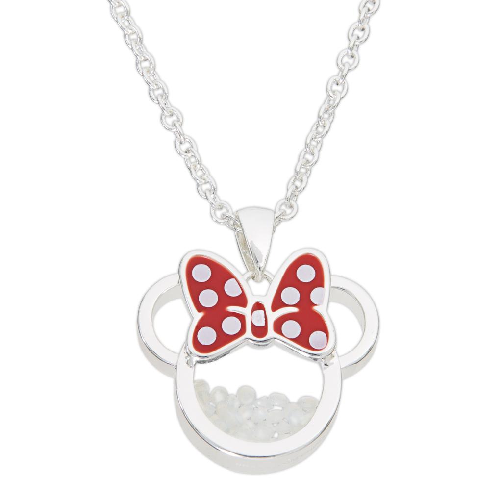 MINNIE - Birthstone Floating Stone Necklace in Silver Plated - October