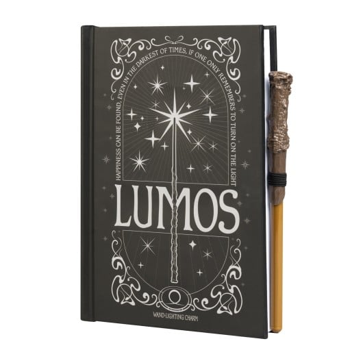 HARRY POTTER - Lomus - Notebook Premium Lumineux + Stylo Baguette