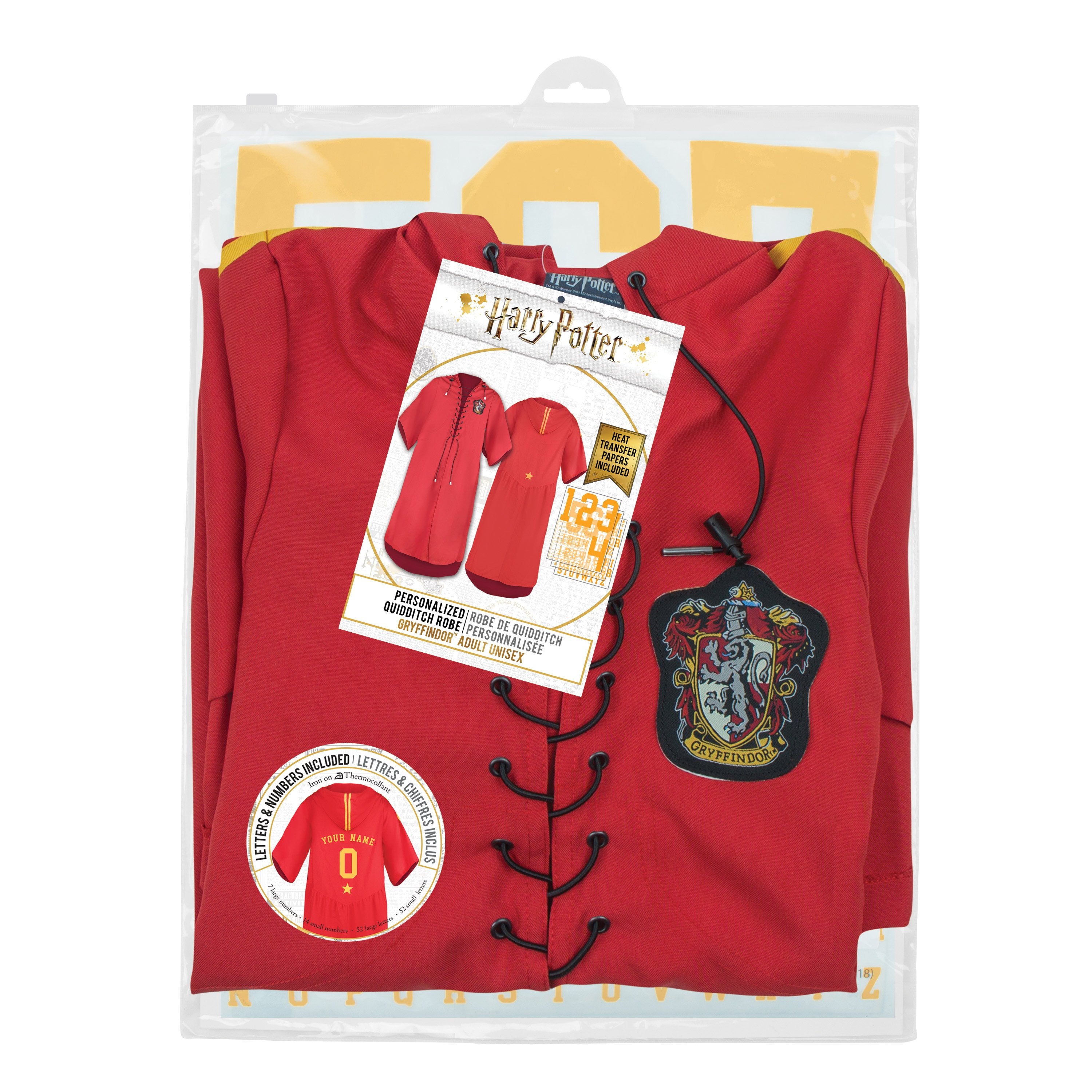 HARRY POTTER - Personalised Gryffindor Quidditch Robe (L)