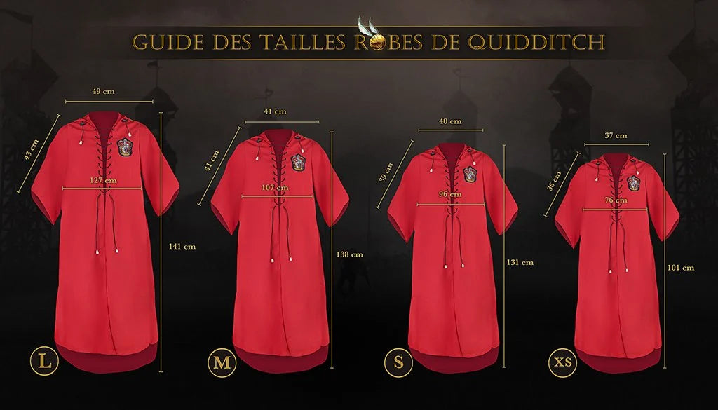 HARRY POTTER - Personalised Gryffindor Quidditch Robe (M)