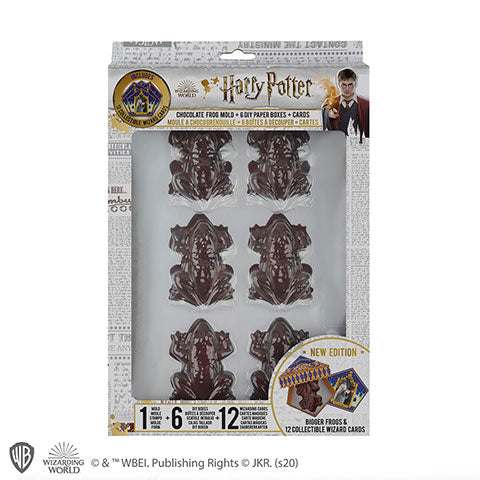 HARRY POTTER - Chocolate Frog Mold + 6 papers box + 12 Wizard Cards