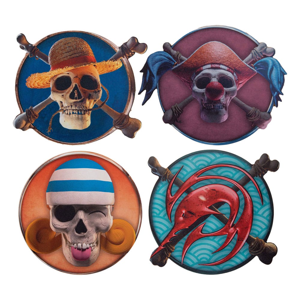 ONE PIECE NETFLIX - Personnages 1 - Lot de 4 Sous-verres