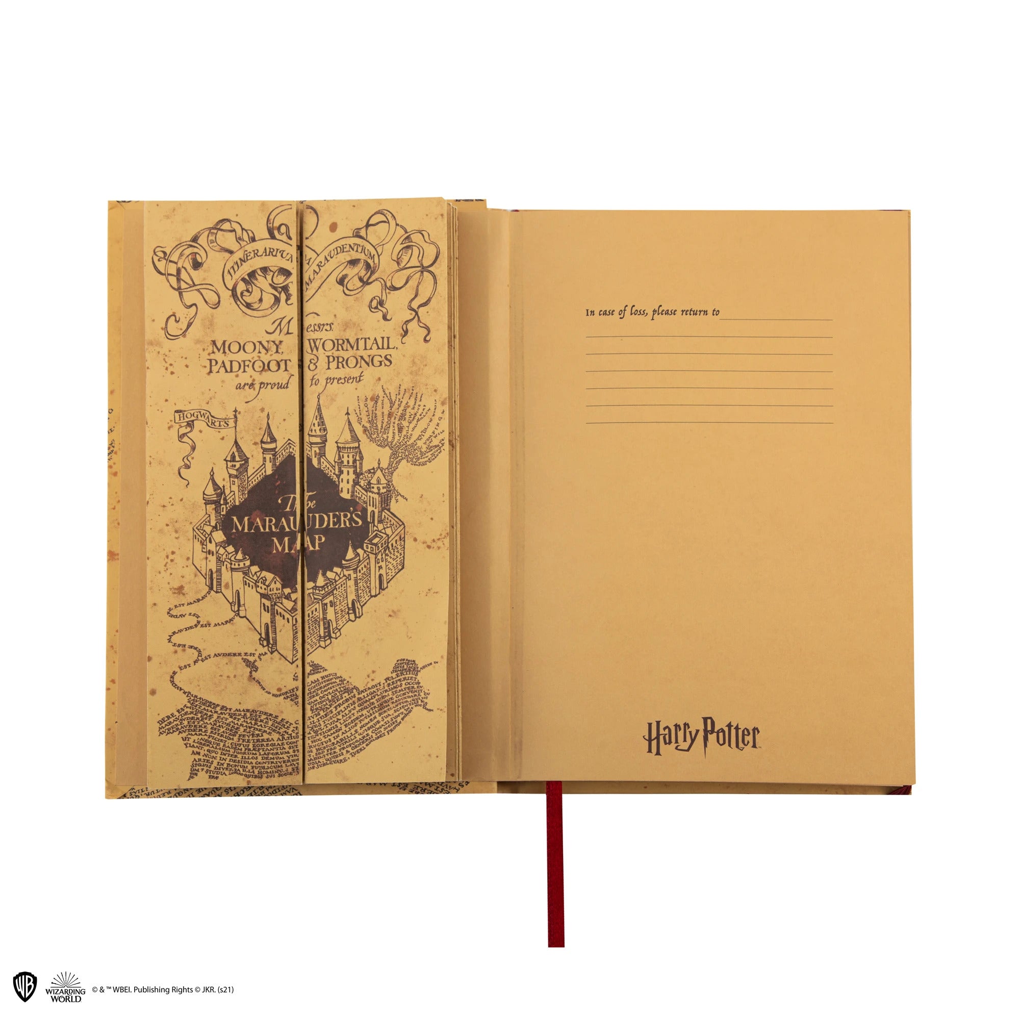 HARRY POTTER - Carte du Maraudeur - Cahier A5
