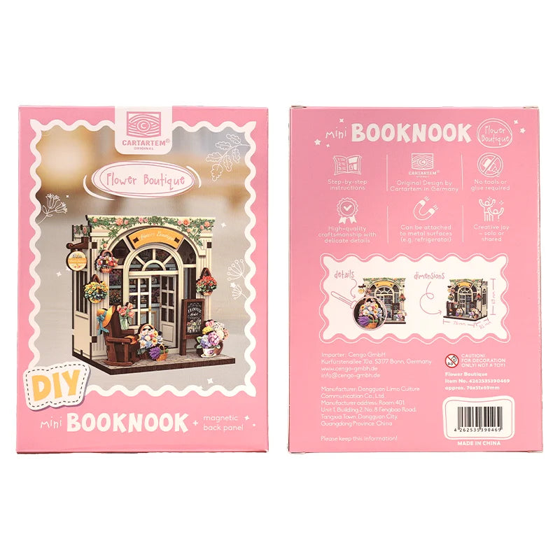 MINI BOOK NOOK KIT - DIY- Flower Boutique - With Magnets