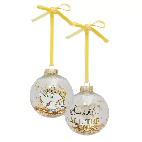 THE BEAUTY & THE BEAST - Set of 7 Xmas Baubles