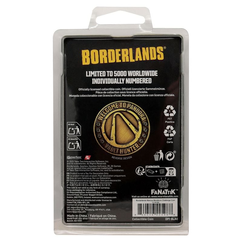 BORDERLANDS - Marcus Munitions - Limited Edition Coin