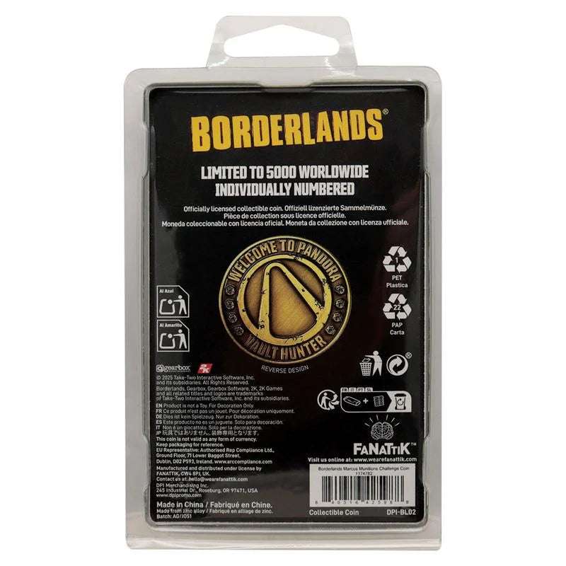BORDERLANDS - Marcus Munitions - Limited Edition Coin