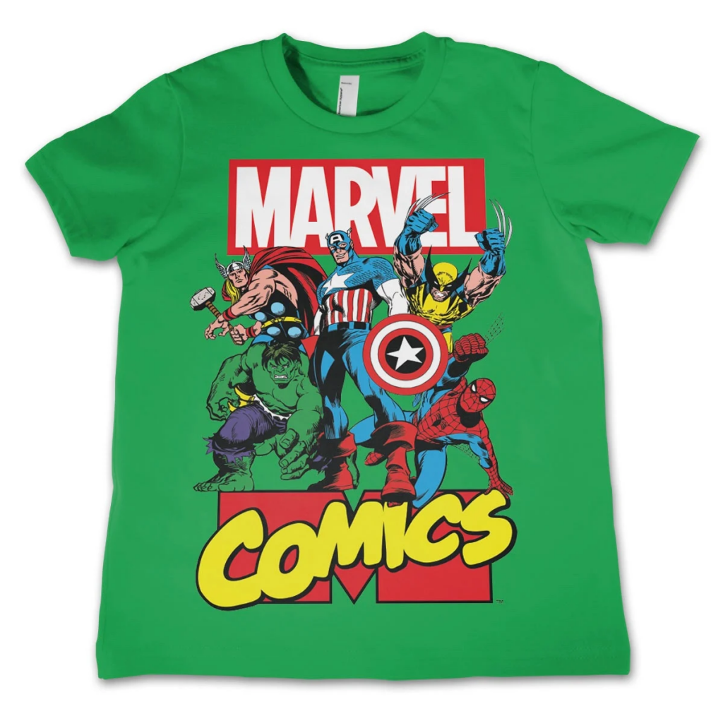 MARVEL COMICS - T-Shirt KIDS Comics Heroes - Green (8 Years)