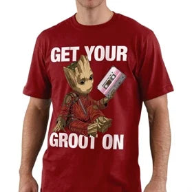 GUARDIANS OF THE GALAXY - T-Shirt Get Your Groot On - Tango Red (S)