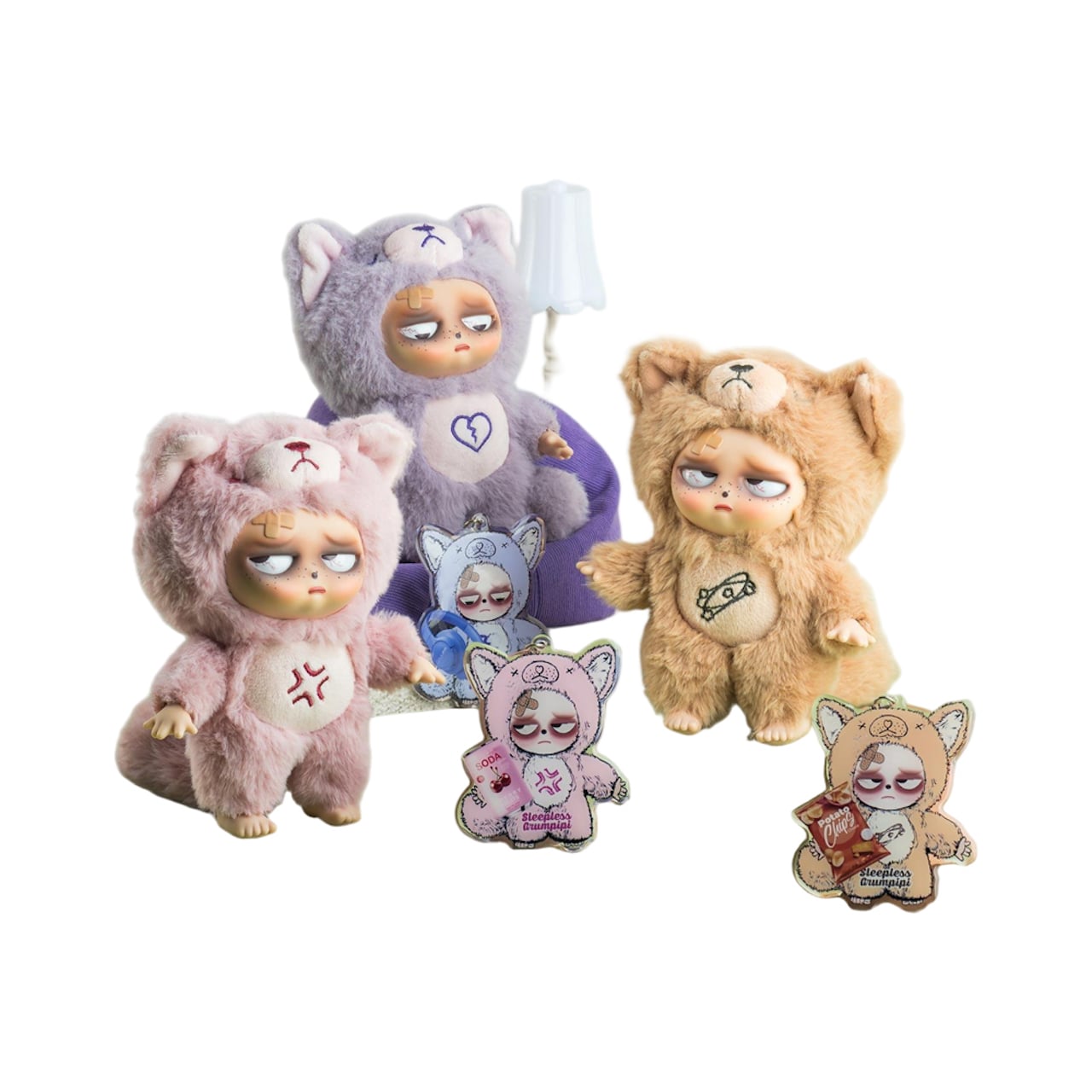 Sleeples Grumpipi Plush + Acrylic Keychain & Card - BLIND BOX - 13cm