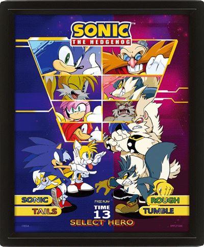 SONIC - Select Your Fighter - 3D Lenticular Poster 26x20cm
