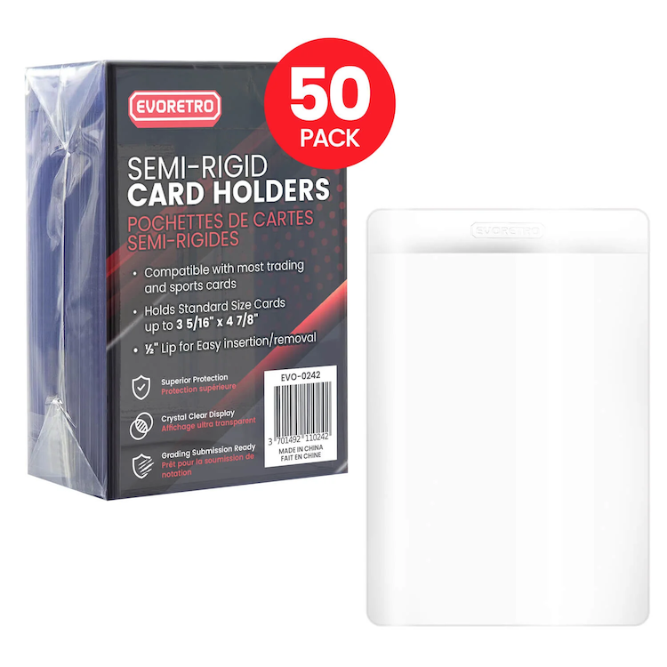EVORETRO - Semi-Rigid Card Holders 50pc