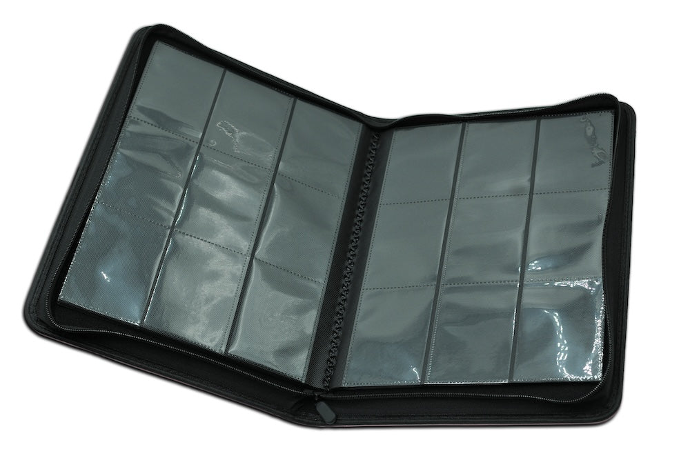 EVORETRO - Regular card binder with zipper 3x3 - Black