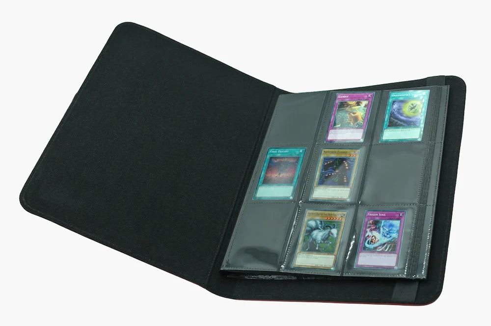 EVORETRO - Regular Card Binder 9 pocket for 360 cards w/ elastic Red