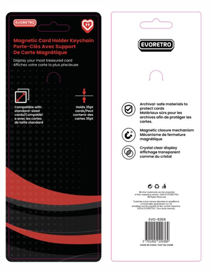EVORETRO - Magnetic card holder keychain