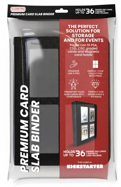 EVORETRO - Premium card slab binner with window - Black