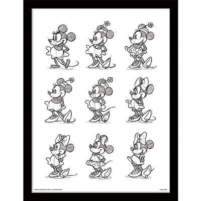 MINNIE MOUSE - Sketched Multi - Collector Print 30x40cm