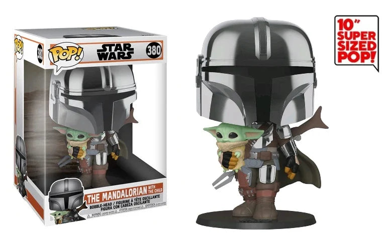 THE MANDALORIAN - POP JUMBO 10" N° 380 - Mandal. w/ The Child