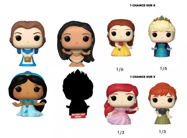 DISNEY PRINCESS - Bitty Pop 4 Pack 2.5cm - Belle