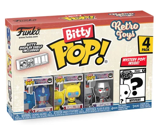 RETRO TOYS - Bitty Pop 4 Pack 2.5cm - Transformers