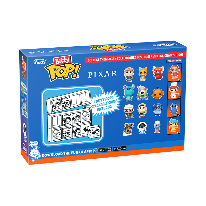 PIXAR - Bitty Pop 4 Pack 2.5cm - Monsters Inc.