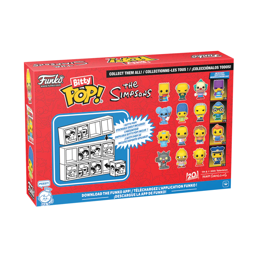 SIMPSONS - Bitty Pop 4 Pack 2.5cm - Scratchy