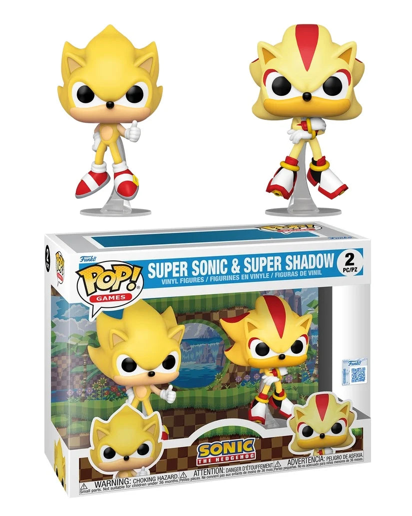 SONIC - POP Games - 2 Pack Super Sonic & Shadow (Flocked)