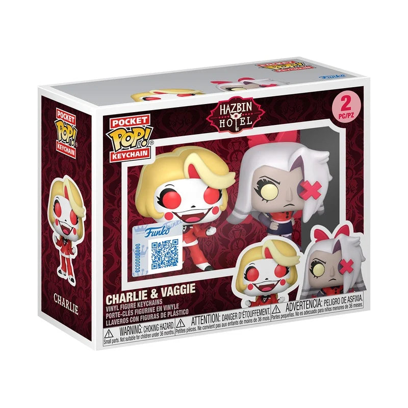 HAZBIN HOTEL - Pocket Pop Keychains 2 Pack- Charlie & Vaggie