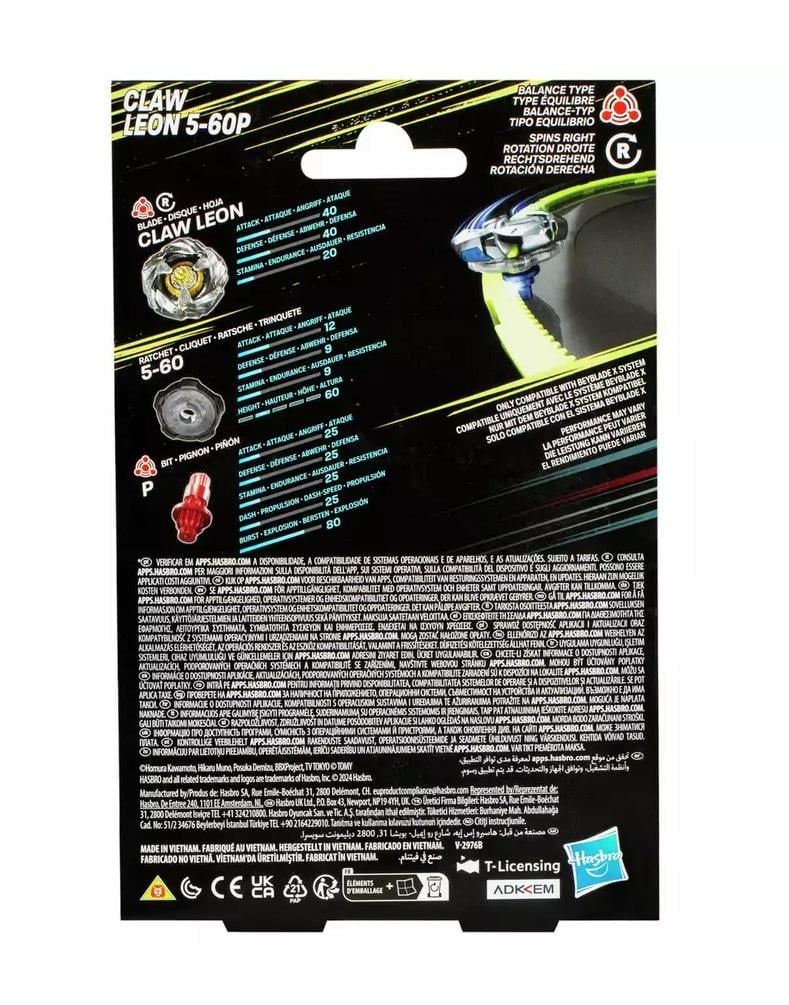 BEYBLADE X - Claw Leon 5-60P Starter Pack