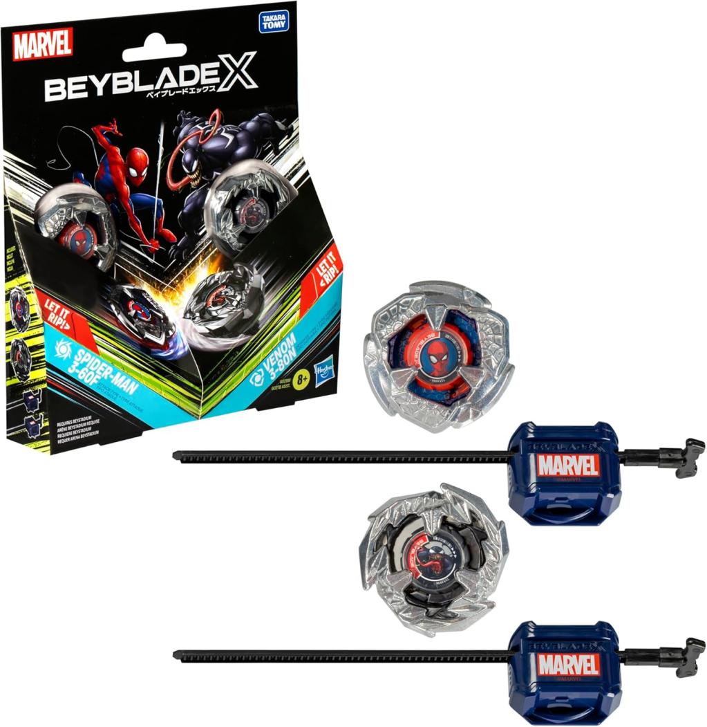 BEYBLADE X - Marvel Spider-Man 3-60F & Venom 3-80N Dual Pack